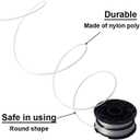 THTEN DF-065 String Trimmer Spools Compatible with Black and Decker GH710 GH700 GH750 RC-065, DF-065-BKP Weed Eater Refills Line 36ft 0.065" Auto-Feed Dual Line Edger+ RC-065-P Spool Cover Cap 3+1