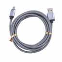 2M / 6FT Micro USB Fast Charger Data Sync Cable Silver