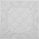 Ekena Millwork CT24X24HI Hillsborough Ceiilng Tiles, 24"W x 24"H x 3/4"P , Primed