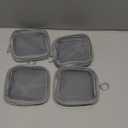 Weewooday 4 Pcs Mesh Makeup Bag Mesh Cosmetic Bag Travel Toiletry Pouch with Zipper Mini Makeup Cosmetic Purse for Daily Accessory(Small,Gray)