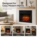 MEGAWISE 23-Inch Electric Fireplace Insert, 1400W Heater with Remote