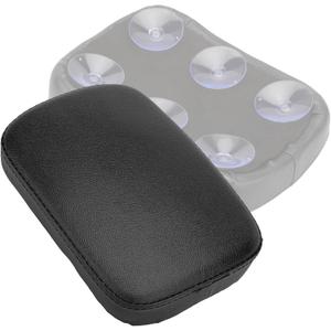 Motorcycle Rectangular Passenger Pad Seat Rear Leather Pillion Cushion 6 Suction Cup Compatible with Harley Dyna Sportster XL 883 1200 Chopper Custom