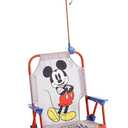 Disney Mickey Mouse Kids Beach Chair with Umbrella,Foldable Portable Toddler Chair with Armrests, Locking Mechanism & Sun Shade