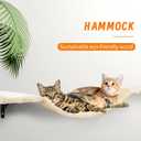 Wall-Mounted Cat Climber Set with Climbing Shelves, Perches, Bridge,Hammock,Scratching Board & Ball - 7 Pcs Wood Indoor Cat Furniture for Kittens Play (Grey)