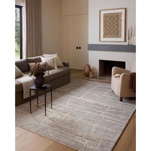 Loloi Amber Lewis Monty Collection MOT-07 Natural/Mist 2'-7" x 4', .50" Pile Height, Area Rug