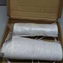 Lamp Shades Set of 2, 12"x12"x10" Large White Linen Drum Lampshade for Table Lamps Floor Lamp, Natural Linen Fabric Replacement Lamp Shade, Hand Crafted Medium Lampshade, Easy Assembly