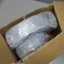 HIGH END 100 Pcs Blue Wave Plastic Plates with Gold Trim, Fancy Disposable Plate Sets Include 50 Dinner & 50 Dessert Plastic Plates, Elegant Disposable Plate Set For Party, Thanksgiving (50 Guests)