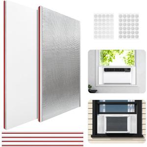 YIYAO Window AC Insulation Kit - Foam Seal Panels for Air Conditioner, Blocks Cold & Heat Leaks, All Season Weather Stripping (Summer/Winter)