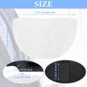 4 Pair Shoulder Pads Set-in Shoulder Pads Soft Breathable ThickenedSponge Pads with Hoop and Loop for Blazer Suit, Jackets, Men's Women's Clothing Sewing Accessories(White & Black)