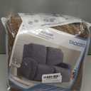 TAOCOCO Recliner Loveseat Cover, Stretch Jacquard Reclining Loveseat Cover Furniture Protector Sofa Slipcovers 2 Seat Recliner Covers with Elastic Bottom for Kids, Pets(Brown)