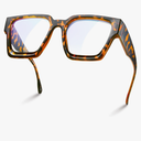 livho Oversized 99% Blue Light Glasses for Woman - Rectangle Fashion Glasses for Computer, Chic Preppy Frame - Anti Eyestrain