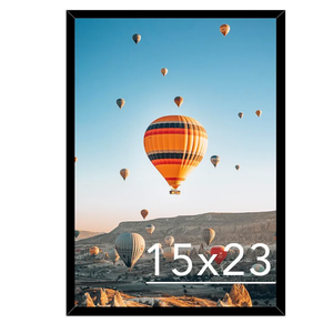 JCJMY 15x23 Picture Frame Black for Photo and Poster, Horizontal and Vertical Formats for Wall Hanging, Wall Gallery Frame for 15 by 23 Photos