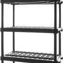 Plano 5-Shelf Plastic Storage Shelves, 73” x 36” x 18”, 750lb Capacity, Pantry, Office, Closet and Garage Shelves, Easy to Assemble, Durable Plastic Shelving Unit