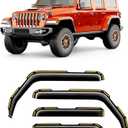 in-Channel Window Rain Guards Fit for Jeep Wrangler JL 2018-2026/ Gladiator 2020-2026 Extra Durable Rain Guard Window Deflectors Vent Visors Vent Shades Window Visor Exterior Car Accessories