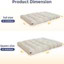 MAXYOYO 6" Futon Mattress Full Size, Tufted Futons Sofa Couch with Twisted Rope Design Edging, Thick Corded Fabric Floor Mattress for Adults, Shredded Foam Filling (Frame Not Included), Beige