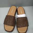 Steve Madden Women's Boardwalk,  7.5, Brown Raffia