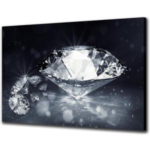 Biuteawal Diamond Wall Art Black White Canvas Print Shining Diamonds Painting Fashion Picture Modern Artwork Home Decor for Living Room Bedroom Bathroom Framed Ready to Hang