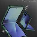 Foluu Slim Fit Case for Samsung Galaxy Z Flip 7, Ultra Thin Matte PC with Non-Slip Grip Full Protection Protective Cover for Samsung Galaxy Z Flip7 5G 2025 (Green)