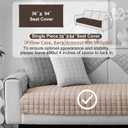 Velvet Washable Couch Cover for Pets Dogs, Non Slip Sectional Sofa Covers for 3 Cushion Couch Sofa L Sharped Sofa Slipcovers, Furniture Protector (1 PCS 36"x94", Khaki)