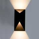 LED Outdoor Wall Lights, Modern Black Exterior Wall Light Fixtures, Dimmable 10W 3000K Up Down Patio Porch Lights Wall Mount Outdoor Sconces for House Yard Hallway  12in.H, 1-Pack