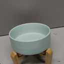 Petygooing Raised/Elevated 15Slanted Ceramic Dog Bowl for Small Breeds,Tilted Anti Slip Pet Bowl,Food Water Dish with Stand for Cats and Small Dogs Puppy 13.5 OZ (5.1In / 1.7 Cups) Blue Sky