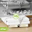 Molutsody Under Bed Storage with Wheels, 2-Pack Underbed Storage Containers with Clear Lids, Under Bed Shoe Storage Organizer, Rolling Under Bed Storage for Clothes Shoes Blankets (Beige)
