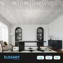 Art3d 12-Pack 24"x24" PVC Lightweight Drop Ceiling Tile, 2x2 ft Water-Resistant Ceiling Panels to Prevent Breakage, White
