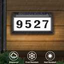 Solar Address Sign, Lighted Address Plaque Outdoor Waterproof, Illuminated Address Numbers, House Numbers for Outside, Black