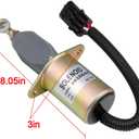 Replacement 12V Only Fuel Shut Off Solenoid 3" For 5.9L or 8.3L Cummins Diesel Engine 3935649
