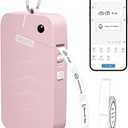 ORGSTA Label Maker Machine with Tape Bluetooth Portable Thermal Labelling Printer for School Home Office Organization, Wireless Mini Labeler S001 Label Machine with Label Sticker Maker, Pink 