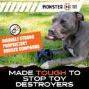 Monster K9 Ultra Durable Dog Ball - Tough, Heavy Duty Dog Toy for Aggressive Chewers - Safe Non-Toxic Natural Rubber - Chew, Tug & Fetch - Med/Large Breed, 5.5