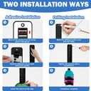 2pcs Hat Organizer for Baseball Caps Hold Up to 32 Hats, Self-Adhesive Caps Organizer Storage Rack for Wall Display Hanger for Door Closet and Bedroom (Black)