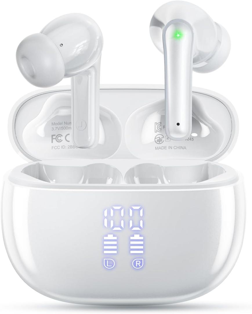 Wireless Earbuds, Bluetooth 5.3 Ear Buds, Headphones with Clear Stereo Sound, 40H Playtime with LED Digital Display, IPX7 Waterproof Earphones Built-in Mic for Phone Tablet Sports Workout Wireless Earbuds, Bluetooth 5.3 Ear Buds, Headphones with Clear Stereo Sound, 40H Playtime with LED Digital Display, IPX7 Waterproof Earphones Built-in Mic for Phone Tablet Sports Workout
