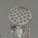 4 Inch Screw-in Round Shower Drain Cover Replacement Floor Drainer with Screws (Brushed Nickel)
