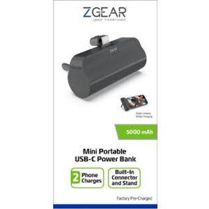 ZGear 5000mAh Mini Portable USB-C Power Bank, 1 ct 