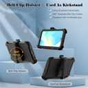 for Samsung Galaxy A16 5G Case, [Transparent & Holster Series] Belt Clip Full Body Shockproof Protective Cell Phone Cover with 2 Pack Tempered Glass Screen Protector (Black/Clear)