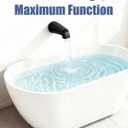 Universal Bathtub Faucet Replacement Tub Spout Fast-Fill, No-Leak Metal Faucet, Easy Installation, Fits 1/2" IPS & 3/4" IPS Thread Pipes, Includes Adapter (Matte Black)