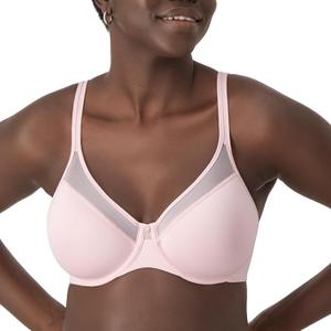 Bali Women's Seamless Underwire Bra, One Smooth U Smoothing Underwire Bras for Women, Convertible Straps, Ultra Light (Pink, L)