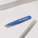 Tweezerman Mini Slant Travel Tweezers for Eyebrows, Travel Tweezers for Eyebrows, Facial Hair (Bahama Blue)