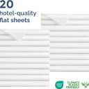 Bulk Case Pack of 20 Flat Sheets - (20) Full Size Hotel Quality Top Flat Bed Sheets Only - Wholesale Bulk Bedding for Hotels, Spas & Airbnbs - Breathable, Cooling, Soft & Wrinkle Free - (Full, White)