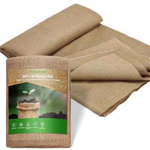 VIVOSUN 40 in x 30 ft Burlap Fabric, High Density Natural Jute Fiber, Multipurpose Burlap for Gardening, Outdoor Plant Care, Weed Barrier, DIY Crafts, and Decoration