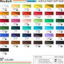 MEEDEN Soft Body Acrylic Paints Set: Matte Finish 40 Colors x 250ml/8.45oz Fluid Acrylic Paints for Art Painting on Canvas Wood & Glass for Students Adults Artists, 340 Fl Oz