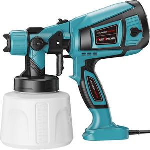 Paint Sprayer Tool 800W High Power Electric Spray Paint Gun Easy to Clean for Furniture Cabinets Fence Walls Door Garden Chairs Blue