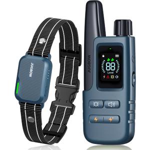 Jugbow Dog Training Collar - 4500FT Training Collar for 10-120lbs Small Medium Large Dogs, IPX7 Waterproof Rechargeable E-Collar with Beep (1-8), Vibration(1-16), Safe Static(1-99)
