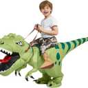 One Casa Halloween Inflatable Dinosaur Costume Kids, Blow Up T Rex Suit Boys Girls (2-3YRS, With Hat)