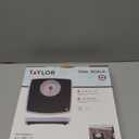 Taylor Battery Free Analog Scales for Body Weight, 330LB Capacity, Easy to Read Large 4.25-inch Dial, 10.3 x 10.6-inch Vinyl Mat Platform, Black
