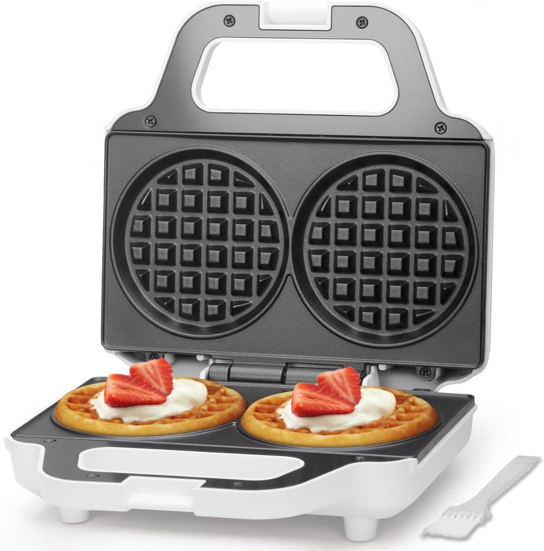 4 Inch Double Mini Waffle Maker Machine, Chaffle Maker, Waflera Electrica, Small Waffle Iron for Waffles, Keto Chaffles, Hash Browns, Cookies, Non-stick Plates 4 Inch Double Mini Waffle Maker Machine, Chaffle Maker, Waflera Electrica, Small Waffle Iron for Waffles, Keto Chaffles, Hash Browns, Cookies, Non-stick Plates