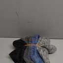 Anlisim Merino Wool Warm Boot Hiking Socks Thermal Extra Thick Winter Cozy Crew Comfy Cushioning Work Women Men Socks 4 Pairs (Large, Blue/Light Grey/Dark Grey/Black)