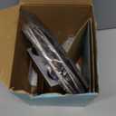 Cobbe Waterfall Bathroom Faucets 3 Hole, Brushed Gold Bathroom Sink Faucet Square 4 Inch Centerset with Pop-Up Drain, 2 Handle and 2 Supply Hoses, Lead-Free Stainless Steel for Vanity Sink Rv