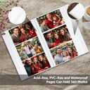 Photo Album 4x6 360 Photos, Large Capacity Linen Cover with Front Window, 4 x 6 Picture Album, 360 Photos 4x6 Photo Album Book for Wedding Kids Travel Family Baby Pictures (White)